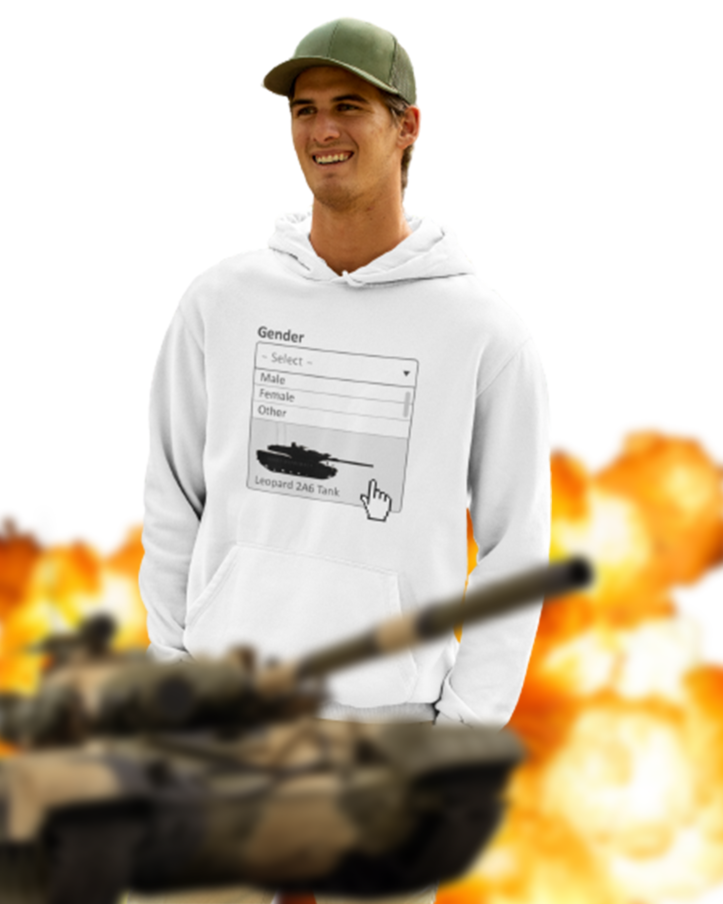 Bluza z kapturem typu tank