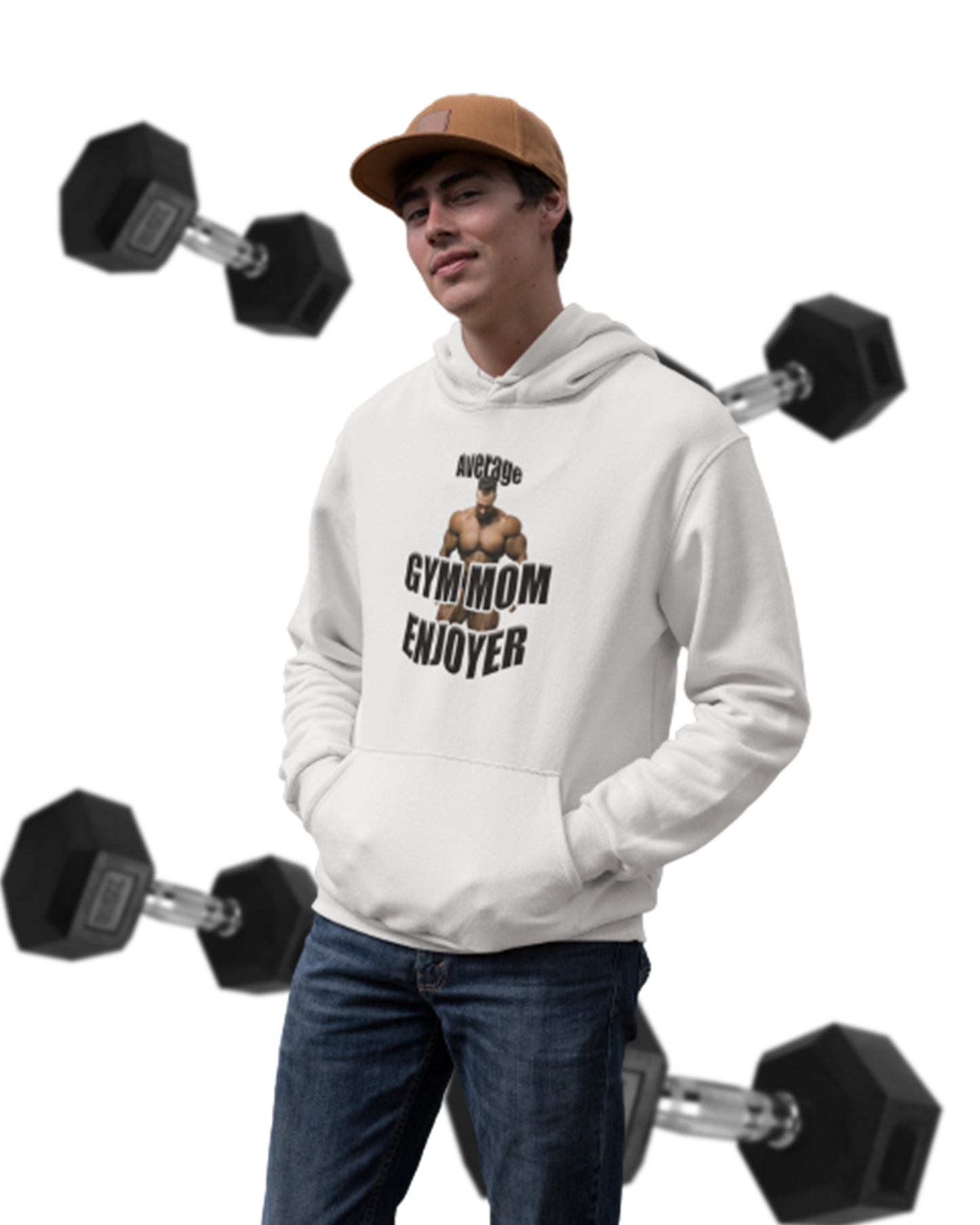 Sweat à capuche moyen Gym Mom Enjoyer