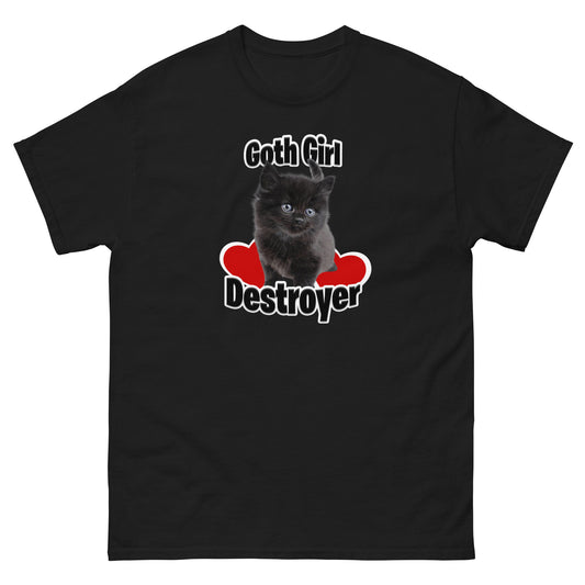 Tee-shirt destructeur de fille gothique