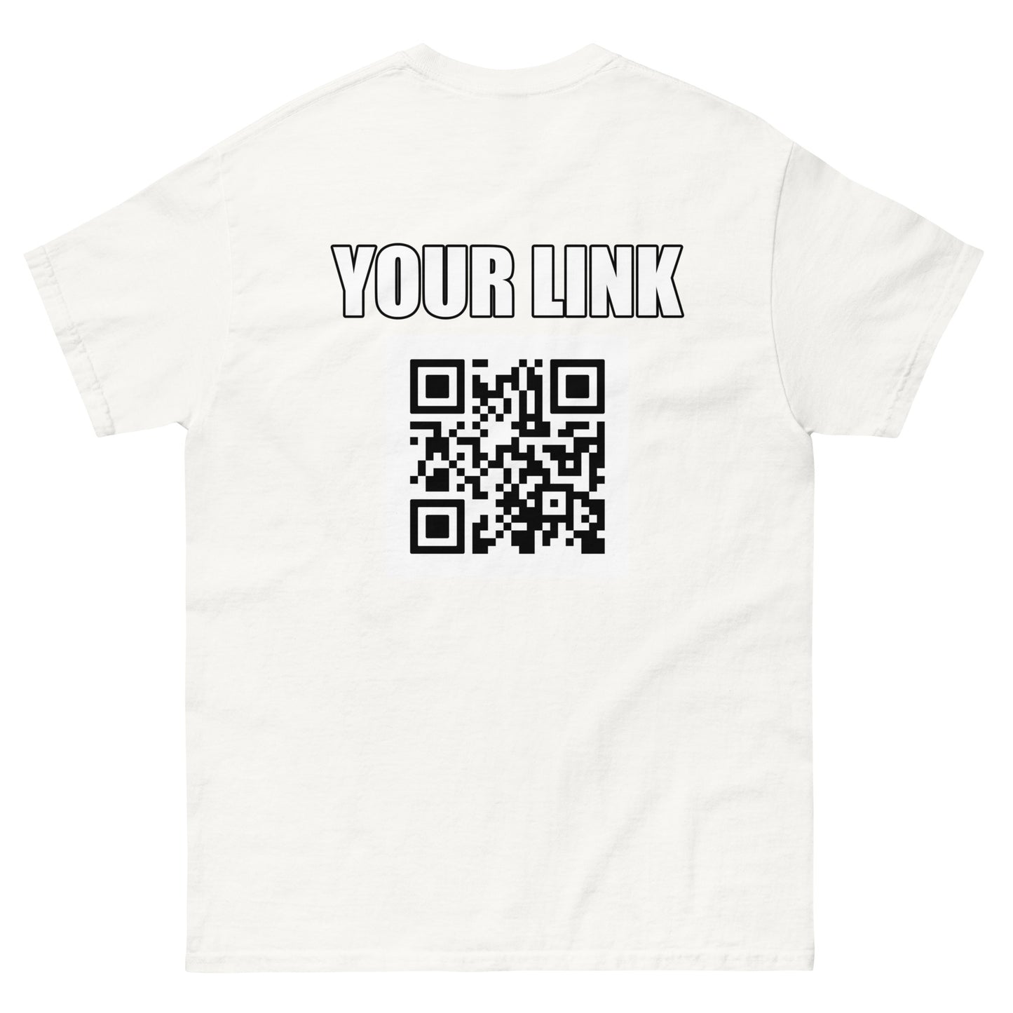 QR Code BackSide (+custom text) Tee