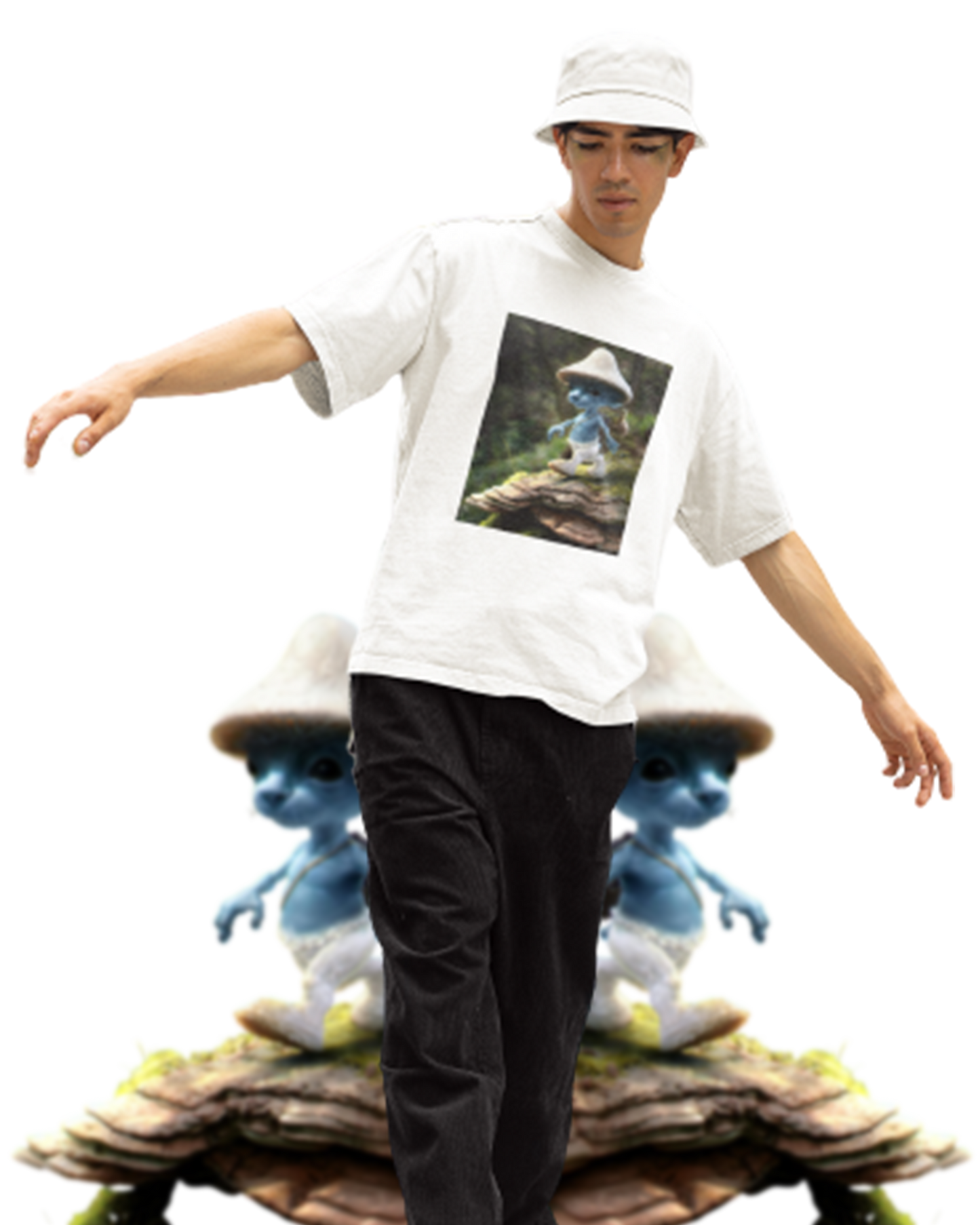 Tee-shirt chat Schtroumpf