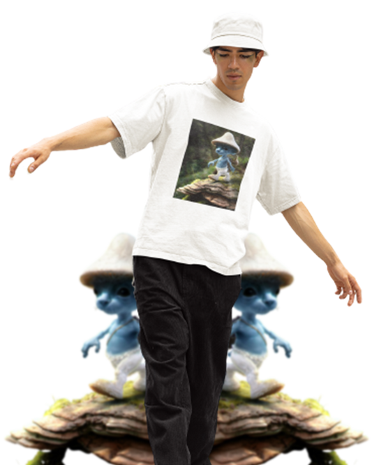 Tee-shirt chat Schtroumpf