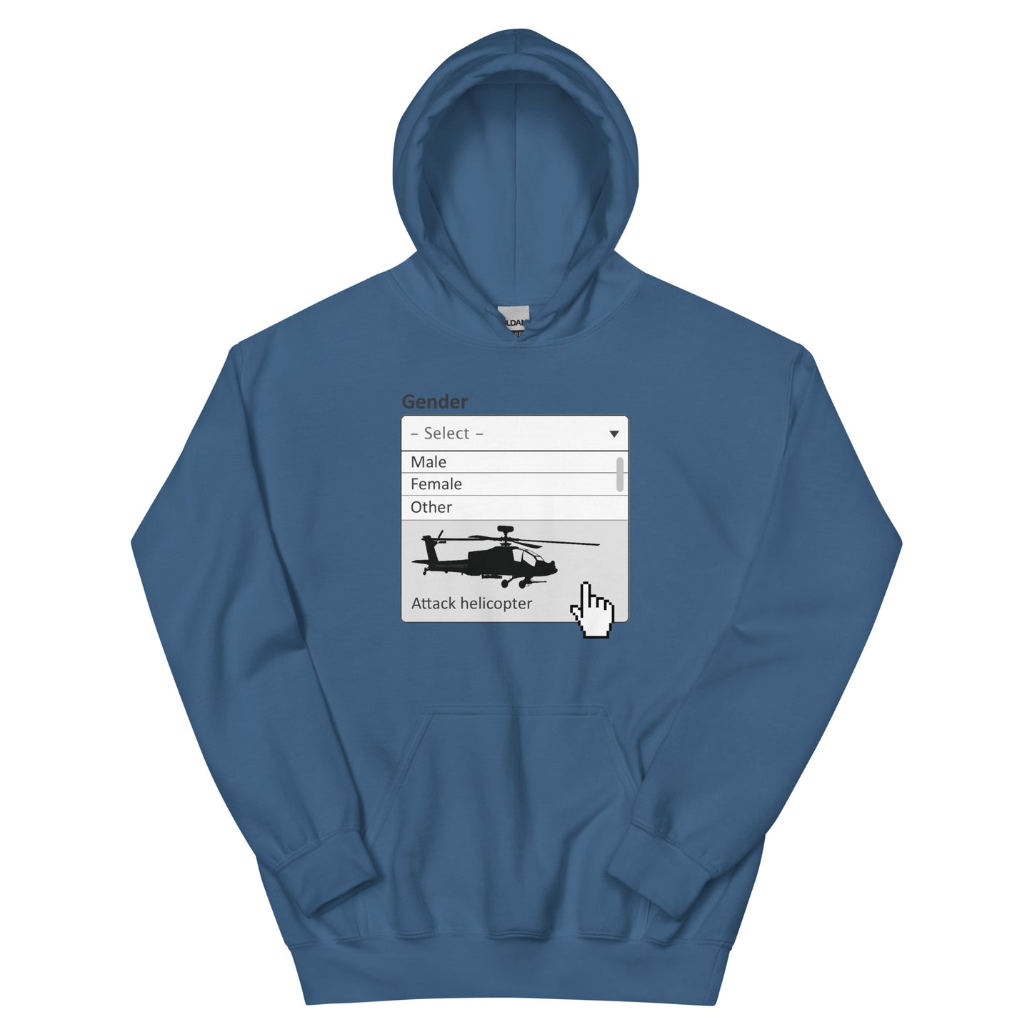 Attack Helicopter Gender Hoodie