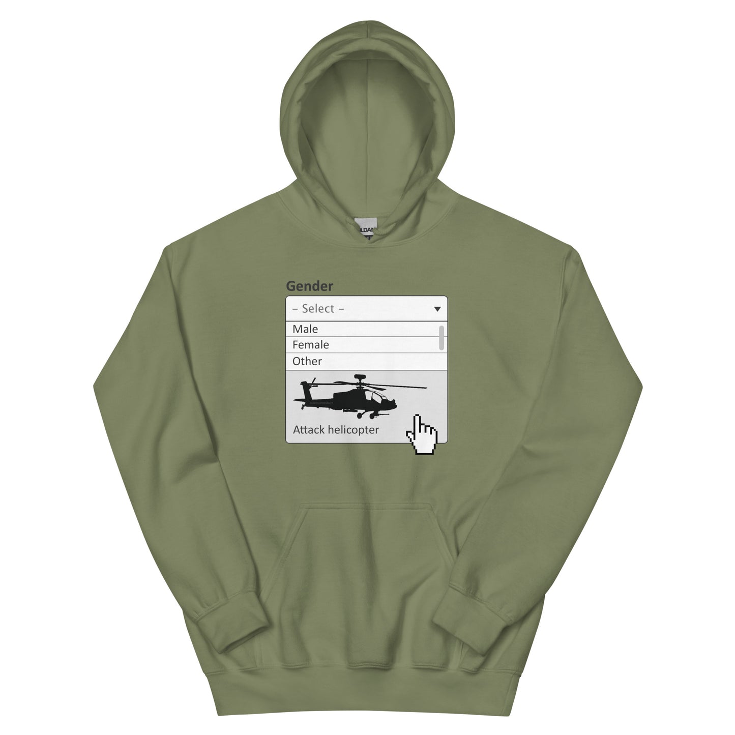 Attack Helicopter Gender Hoodie