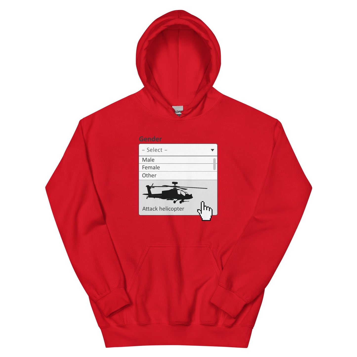 Attack Helicopter Gender Hoodie
