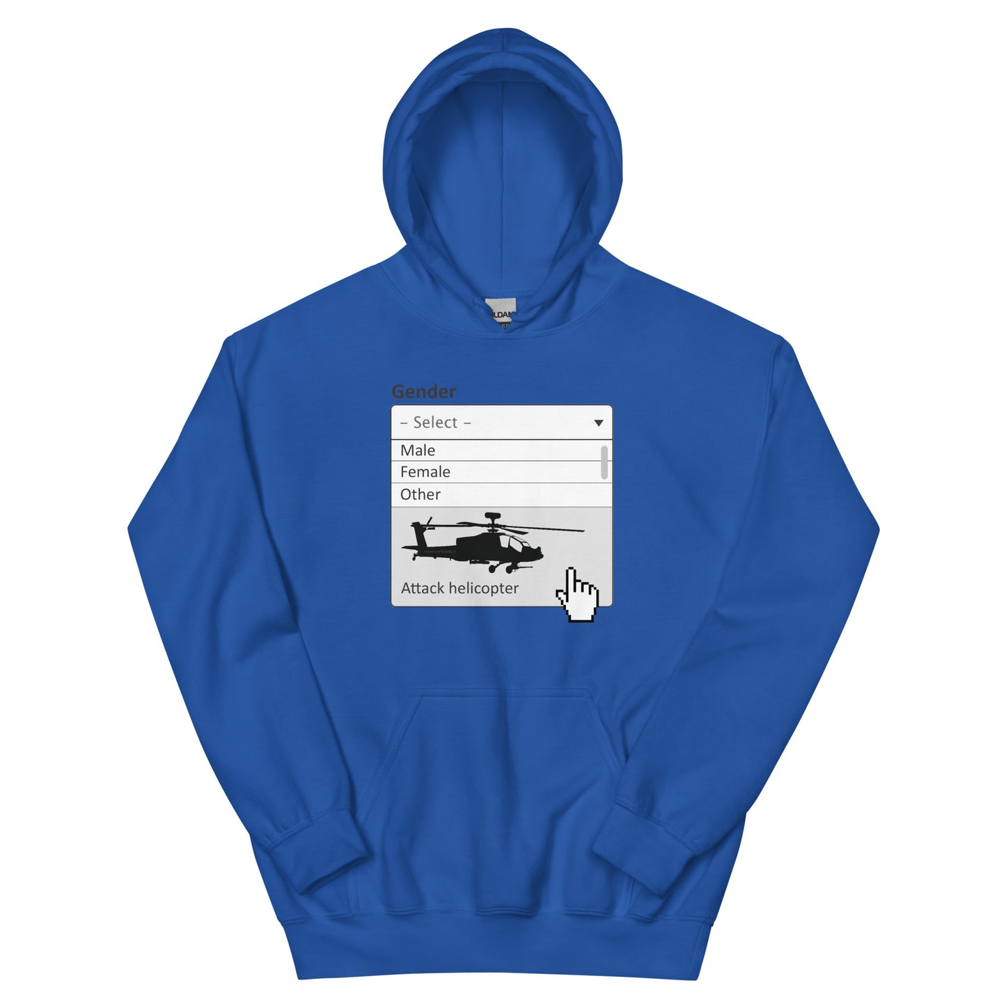 Attack Helicopter Gender Hoodie