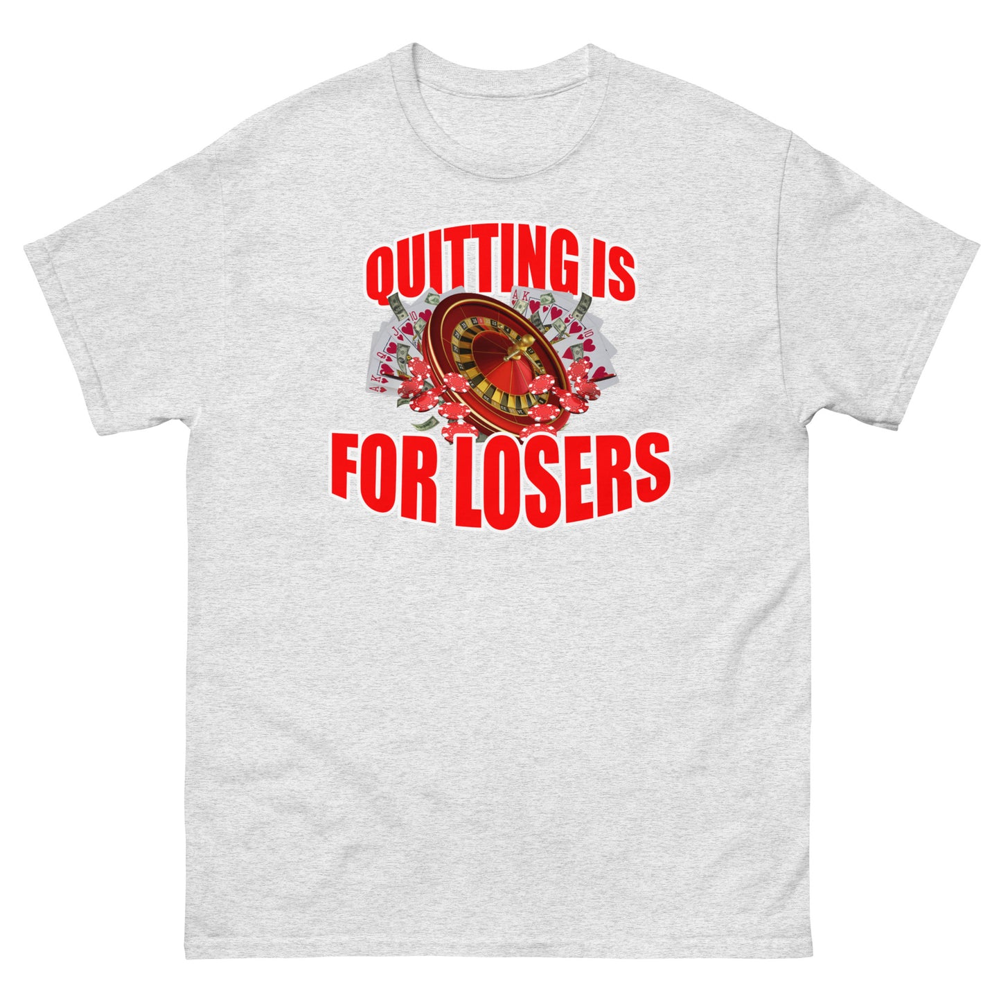 Koszulka „Rzucenie jest dla przegranych”.