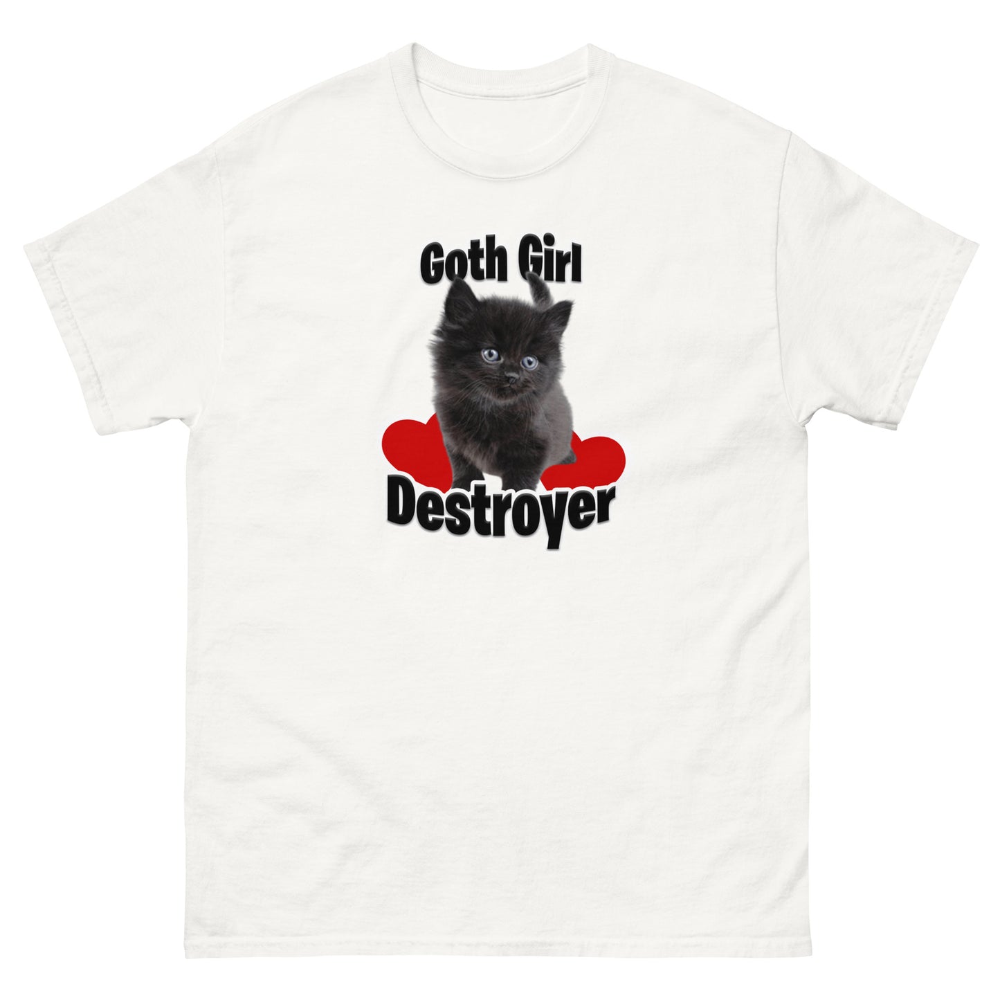 Tee-shirt destructeur de fille gothique