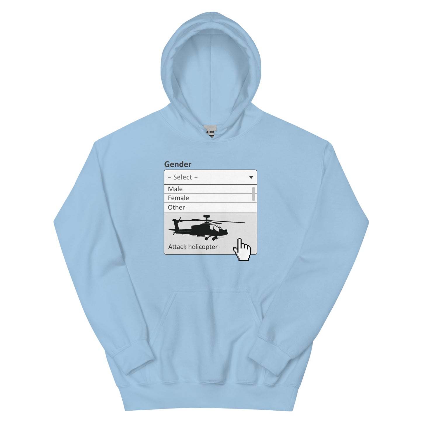 Attack Helicopter Gender Hoodie