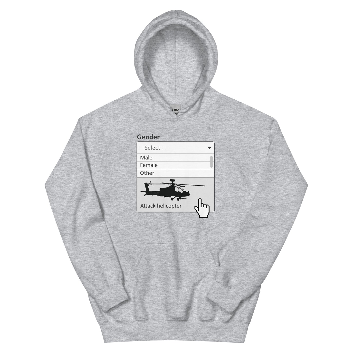 Attack Helicopter Gender Hoodie